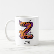 Personalisierter Halloween Anfangsbuchstabe Z Name