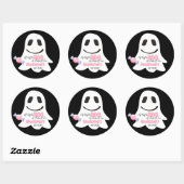 Personalisierter Halloween-Boo-Sticker Runder Aufkleber (Blatt)
