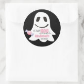 Personalisierter Halloween-Boo-Sticker Runder Aufkleber (Tasche)