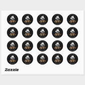Personalisierter Halloween-Bootsticker Runder Aufkleber (Blatt)