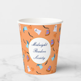 Personalisierter Halloween-Buchclub Pappbecher