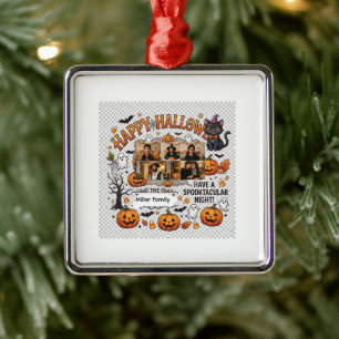 Personalisierter Halloween-Familienschmuck & Bekle Ornament Aus Metall