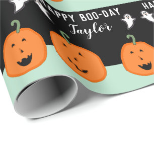 Personalisierter Halloween-Geburtstag Geschenkpapier