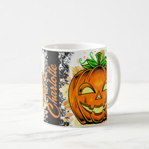 Personalisierter Halloween JackoLantern Spooky Pum Kaffeetasse