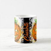 Personalisierter Halloween JackoLantern Spooky Pum Kaffeetasse (Mittel)