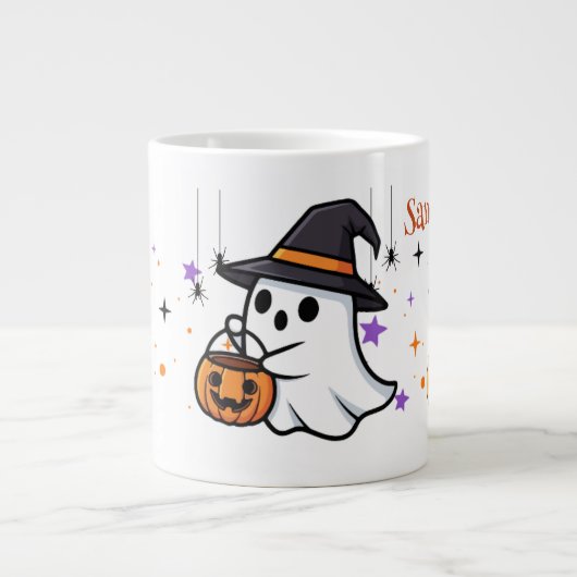 Personalisierter Halloween-Kaffeebecher Jumbo-Tasse (Vorderseite)