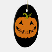 Personalisierter Halloween-Kürbis Keramik Ornament (Rechts)