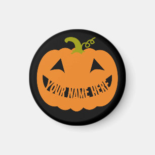 Personalisierter Halloween-Kürbis Magnet