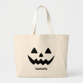Personalisierter Halloween-Kürbiskopf Jumbo Stoffbeutel (Vorne)