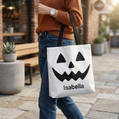 Personalisierter Halloween-Kürbiskopf Tasche