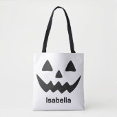 Personalisierter Halloween-Kürbiskopf Tasche (Vorderseite)