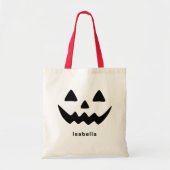 Personalisierter Halloween-Kürbiskopf Tragetasche (Vorne)