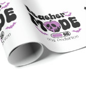 Personalisierter Halloween-Lehrer "Mode On" & Appl Geschenkpapier (Rolleneckpunkt)