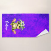 Personalisierter Halloween-Niedlich-Frosch Badehandtuch (Badehandtuch)