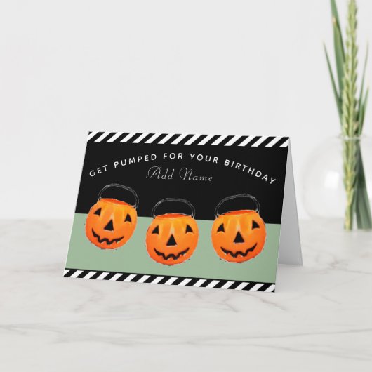 Personalisierter Halloween-Oktober Karte (Vorderseite)