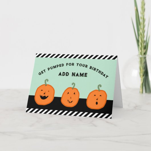 Personalisierter Halloween-Oktober Karte (Vorderseite)