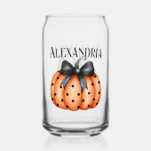 Personalisierter Halloween Pumpkin Bow Dosenglas (Rückseite)