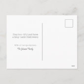 Personalisierter Halloween Skull Pumpkin Blumenchi Feiertagspostkarte (Rückseite)