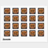 Personalisierter Halloween-Sticker Quadratischer Aufkleber (Blatt)
