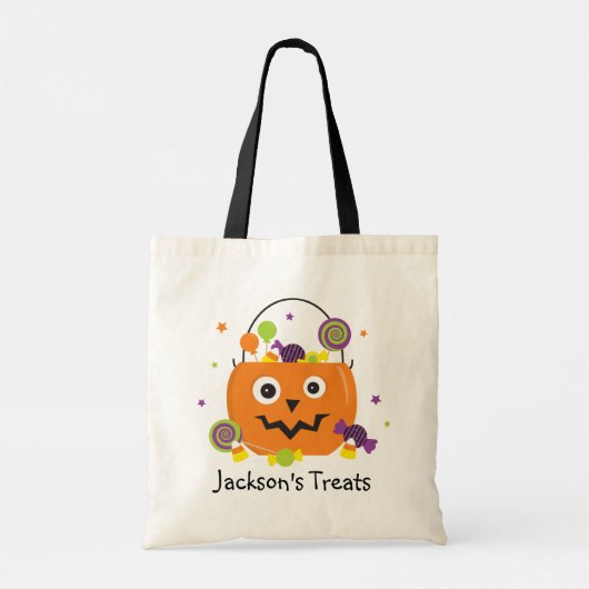 Personalisierter Halloween Trick oder Treat Bag fü Tragetasche (Rückseite)