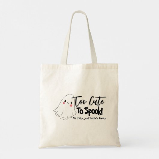 Personalisierter Halloween Trick oder Treat Candy Tragetasche (Rückseite)