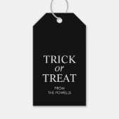 Personalisierter Halloween Trick oder Treat Geschenkanhänger (Vorderseite)