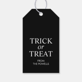 Personalisierter Halloween Trick oder Treat Geschenkanhänger