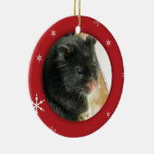 Personalisierter Hamster-/Haustier-Foto-Feiertag Keramikornament (Rechts)