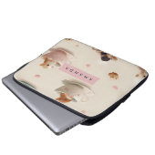 Personalisierter Hamster im Teacup-Muster Laptopschutzhülle (Vorne Knopf)