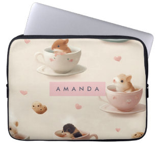 Personalisierter Hamster im Teacup-Muster Laptopschutzhülle