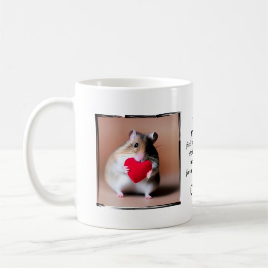 Personalisierter Hamster mit Namen Valentine Desig Kaffeetasse (Links)