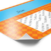 Personalisierter Hamster Orange-Raute Fotodruck (Ecke)