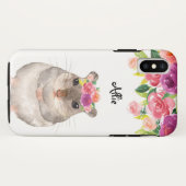 Personalisierter Hamster und Blume Case-Mate iPhone Hülle (Rückseite (Horizontal))