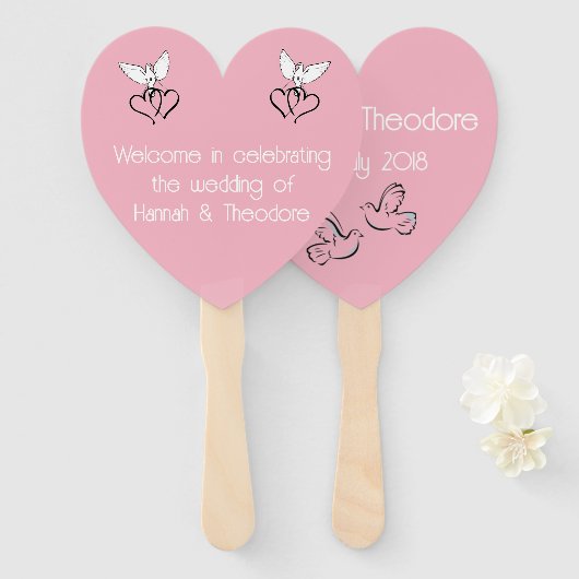 Personalisierter Handfan - Sake zum Hochzeitssinn Fächer (Vorne und Hinten)