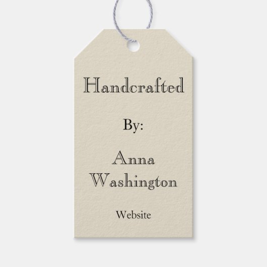 Personalisierter, handgefertigter Tag Geschenkanhänger (Vorderseite)