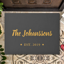Personalisierter handgeschriebener Familienname Fußmatte