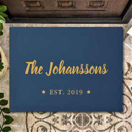 Personalisierter handgeschriebener Familienname Fußmatte