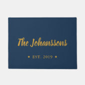 Personalisierter handgeschriebener Familienname Fußmatte (Vorderseite)