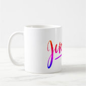 Personalisierter handgeschriebener Name Jennifer Kaffeetasse (Links)