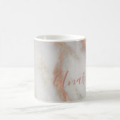 Personalisierter handgeschriebener Name Rose Goldm Kaffeetasse (Mittel)