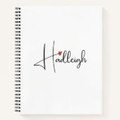 Personalisierter handgeschriebener Skriptname Notizblock (Vorderseite)