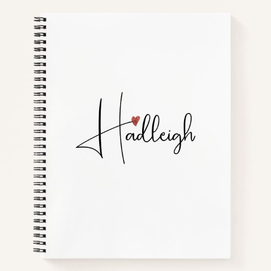 Personalisierter handgeschriebener Skriptname Notizblock (Vorderseite)