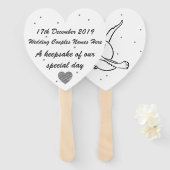 Personalisierter Handheld-Lüfter - Heiratszucht Fächer (Vorne und Hinten)