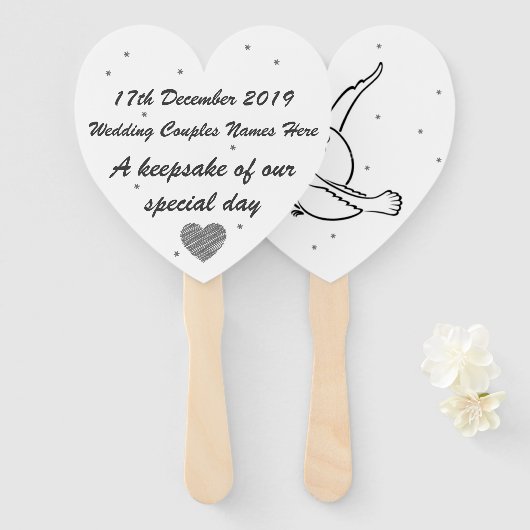 Personalisierter Handheld-Lüfter - Heiratszucht Fächer (Vorne und Hinten)