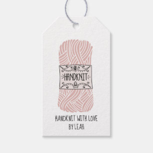 Personalisierter Handknit mit Liebe-Geschenktasten Geschenkanhänger