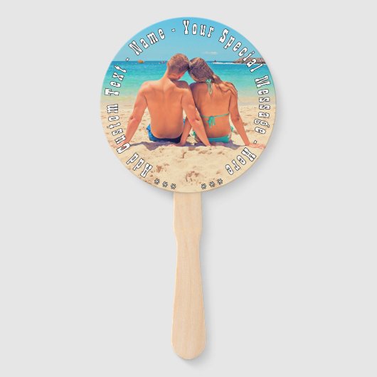 Personalisierter Handlüfter des Fotos mit benutzer Fächer (Rückseite)