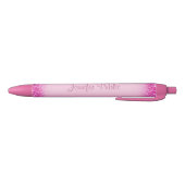 Personalisierter Handschrift Girl Pink Glitzer Kugelschreiber (Unterseite)