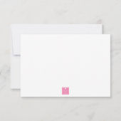 Personalisierter Handtasche für den Wasserfarben-D Dankeskarte (Rückseite)