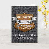 Personalisierter Handyman-Fix-It-Individuelle Name Karte (Gelbe Blume)