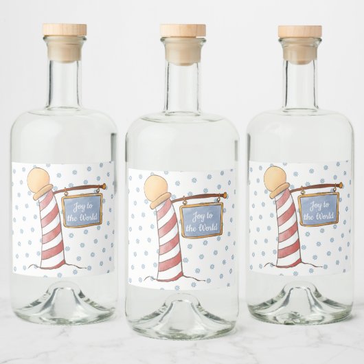 Personalisierter Hanging Sign Striping Pole Holida Alkoholflaschenetikett (Flaschen)
